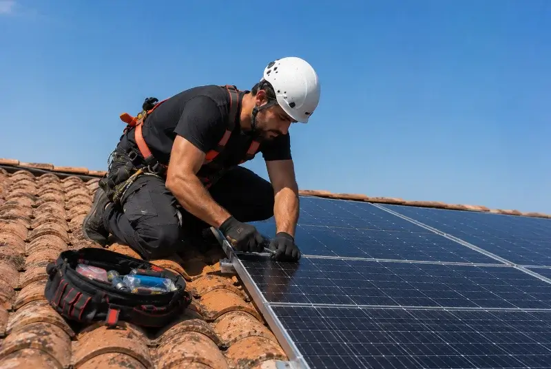 Maintenance et monitoring de panneaux solaires à Saint-Laurent-des-Hommes